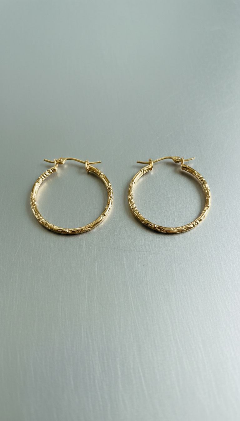 Gold-Tone Hoop Earrings