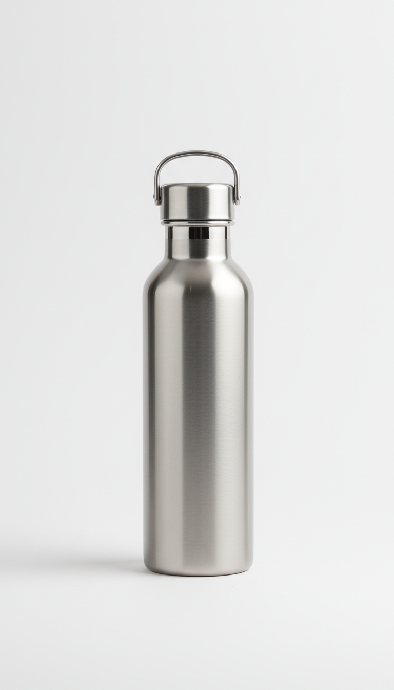 Stainless Steel Water Bottle in silver