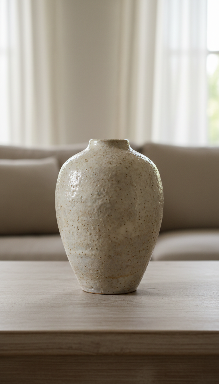 Ceramic Table Vase in white